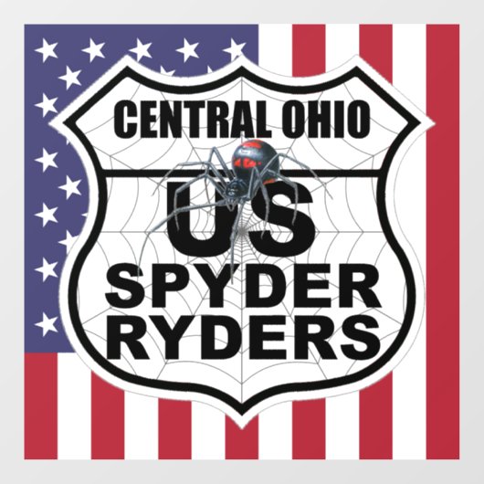 Kapitel Central Ohio - Aufkleber Flagge & Logo (Blatt)