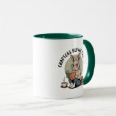 Kapitel Cosy Rabbit Reading Book Niedlich Tasse (VorderseiteRechts)