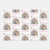 Kapitel Eins 1. Mädchen Buch Thema Erster Geburtst Geschenkpapier Set (Vorderseite)