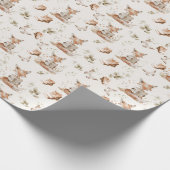 Kapitel Eins liest Fuchs-Muster Geschenkpapier (Ecke)