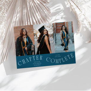 Kapitel Fertige Typografie Teal Grad Foto Ankündigung