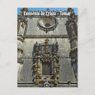 Kapitel Haus Fenster in Tomar. Portugal Postkarte