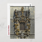 Kapitel Haus Fenster in Tomar. Portugal Postkarte (Vorne/Hinten)
