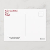 Kapitel Haus Fenster in Tomar. Portugal Postkarte (Rückseite)