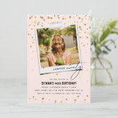 Kapitel Neunzig Spaß Modernes Foto 90. Geburtstag Einladung (Stehend Vorderseite)