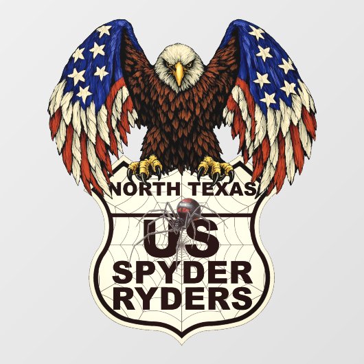 Kapitel North Texas - Aufkleber Adler-Logo (Blatt)