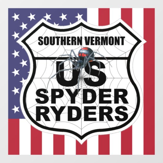 Kapitel Süd-Vermont - Aufkleber Flagge & Logo (Blatt)
