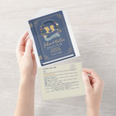 Kapitel und UAWG zum Thema Buchhochzeit All In One Einladung (Abreißen)