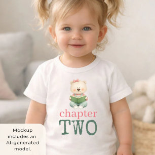 Kapitel Zwei Teddybär Buch Mädchen Alter 2 T-Shirt
