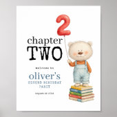 Kapitel Zwei Teddybär Bücher 2. Geburtstag Willkom Poster (Vorne)