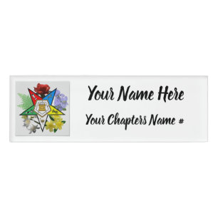 KapitelNametags mit Blumensternen Namenschild