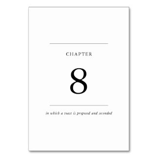 Kapiteltabellennummer Hochzeit Minimalistisch Buch Tischnummer
