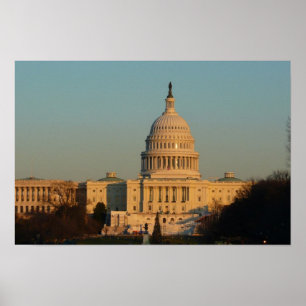 Kapitol an Weihnachten Washington DC Feiertage Poster