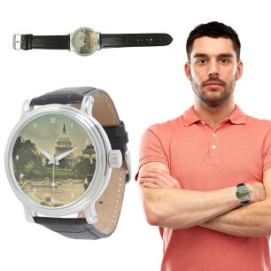 Kapitol der Vereinigten Staaten von der Bibliothek Armbanduhr