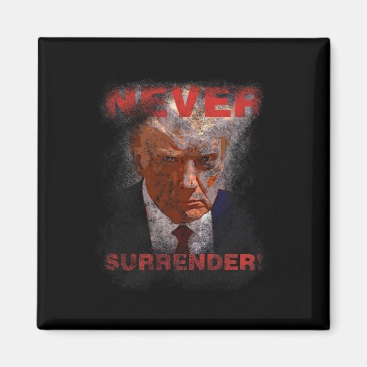 Kapitulation - Trump Mugshot 2024 Magnet (Vorne)