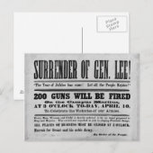 Kapitulation von General Lee Postkarte (Vorne/Hinten)