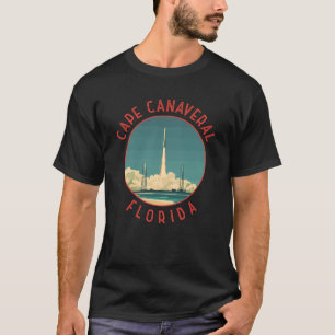 Kapkanaveral Florida Retro Distressed Circle T-Shirt