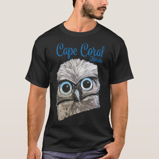 Kapkorallenflorida Burrowing Owl T-Shirt (Vorderseite)