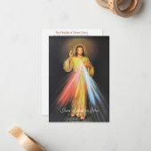 Kaplet Göttliche Gnade Gebetskarte Mitteilungskarte (Vorderseite/Rückseite Beispiel)