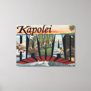 Kapolei, Hawaii - große Buchstabe-Szenen Leinwanddruck