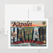 Kapolei, Hawaii - Große Buchstabenszenen Postkarte (Vorne/Hinten)