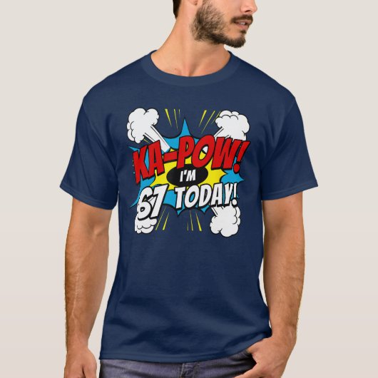 KaPow 67 Years Old Comic Book 67th Birthday Super  T-Shirt (Vorderseite)