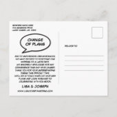 KAPOW Aufgeschobene Änderung des Datums Comic- Pop Postkarte (Rückseite)