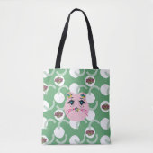 Kapow Cat funky Tote Bag Tasche (Vorderseite)
