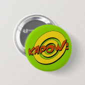 Kapow Comic Book Abzeichen Button (Vorne & Hinten)