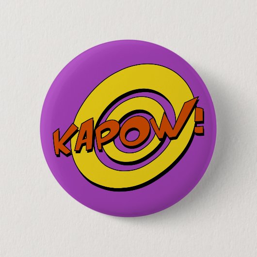 Kapow Comic Book Abzeichen Button (Vorderseite)
