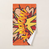 KAPOW Fun Retro Comic Pop Kunst Badhandtuch Set (Handtuch)