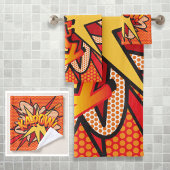 KAPOW Fun Retro Comic Pop Kunst Badhandtuch Set