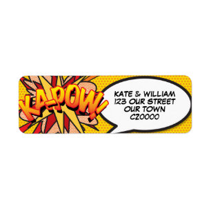 KAPOW Lustige Retro-Comic-Book-Pop-Art-Adresse