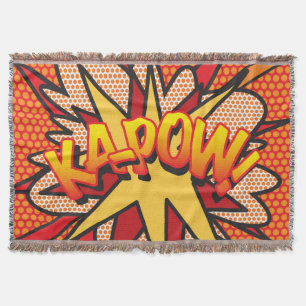 KAPOW Lustige Retro-Comic-Book-Pop-Art Decke