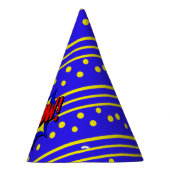 Kapow Pop Art Cartoon Superpower Birthday Hat Partyhütchen (Rechts)