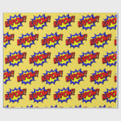 Kapow Pop Art Superhero Geschenkpapier (Flach)