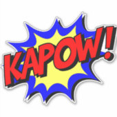 Kapow! Retro Comic Sticker Blase (Vorderseite)