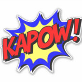 Kapow! Retro Comic Sticker Blase (Vorderseite)