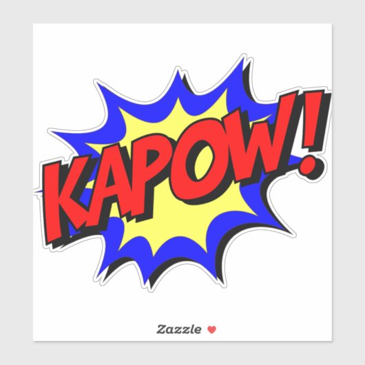 Kapow! Retro Comic Sticker Blase (Blatt)