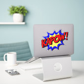 Kapow! Retro Comic Sticker Blase (Laptop auf Schreibtisch)