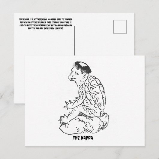 Kappa Cryptid Postcard Postkarte (Vorne/Hinten)