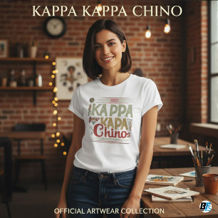Kappa Kappa Chino Lustiges Kaffee-Liebhaber T-Shir T-Shirt