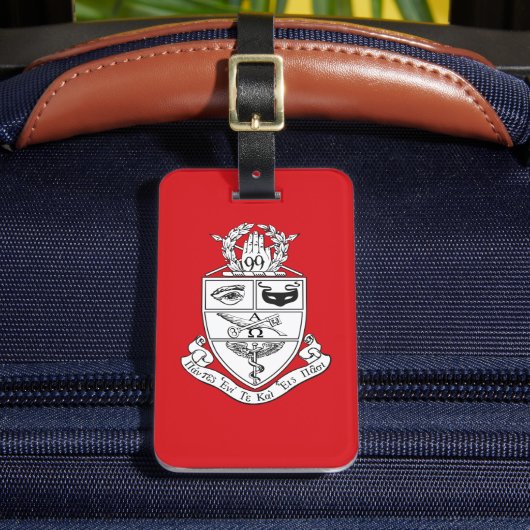 Kappa Psi Wappen Gepäckanhänger (Vorderseite Insitu 2)