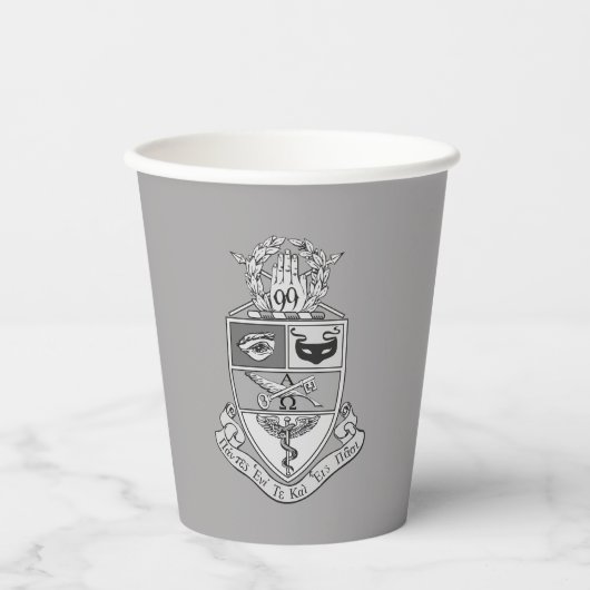Kappa Psi Wappen Pappbecher (Vorderseite)