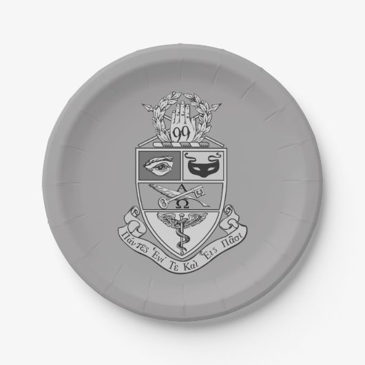 Kappa Psi Wappen Pappteller (Vorderseite)