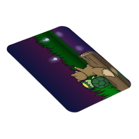 Kappa und Kitsune Sitzen in einem Teich Magnet (Rechte Seite)