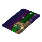 Kappa und Kitsune Sitzen in einem Teich Magnet (Linke Seite)