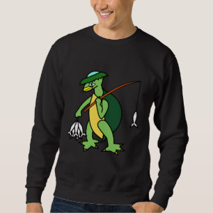 Kappa zu Fuß und mit einem Fisch und Fisch zu halt Sweatshirt