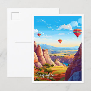 Kappadocia Türkei Kunstzeitalter Postkarte