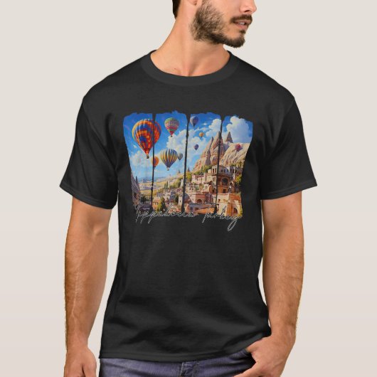 Kappadocia Türkei Reisen Pinselstrich Cappadocia S T-Shirt (Vorderseite)